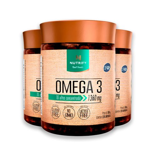 Kit 3 Ômega 3 TG Nutrify 120 Cápsulas