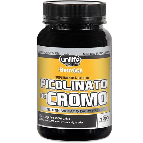 Picolinato de Cromo Unilife 120 Cápsulas
