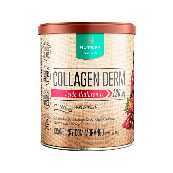 Collagen Derm Hialurônico Cranberry com Morango Nutrify 330g