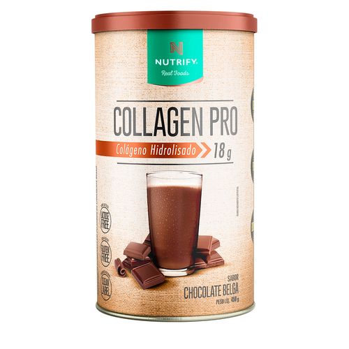 Collagen Pro Colágeno Hidrolisado Chocolate Belga Nutrify 450g Collagen Pro Colágeno Hidrolisado Chocolate Belga Nutrify 450g