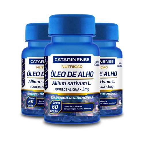 Kit 3 Óleo de Alho Catarinense 60 Cápsulas Kit 3 Óleo de Alho Catarinense 60 Cápsulas