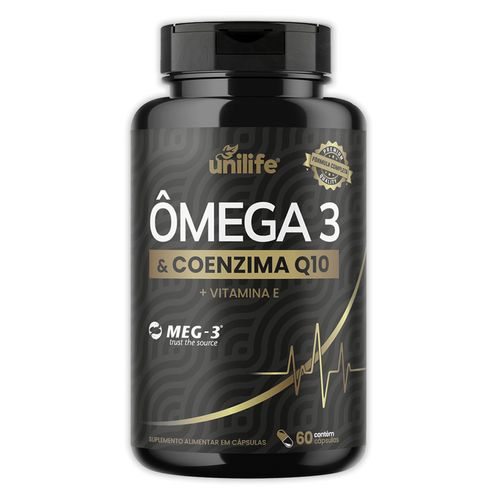 Ômega 3 + Coenzima Q10 Unilife 60 Cápsulas