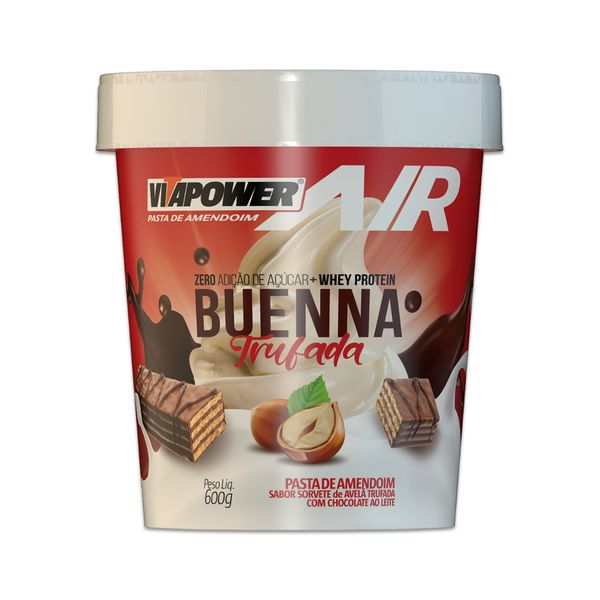 Pasta de Amendoim Vitapower Whey Buenna Trufado 600g