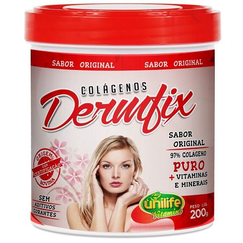 Colágeno Hidrolisado Dermfix 200g em pó Unilife Colágeno Hidrolisado Dermfix 200g em pó Unilife