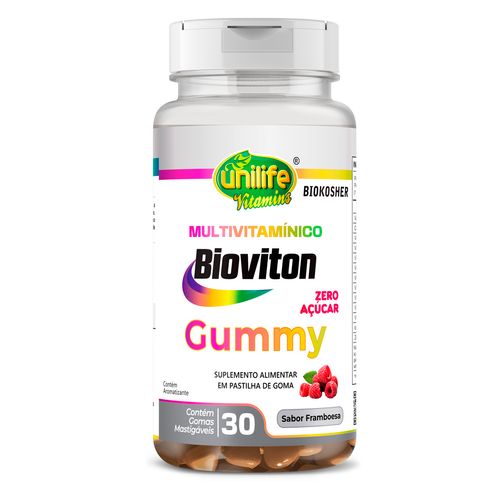 Gummy Multivitamínico Sabor Framboesa Unilife 30 gomas