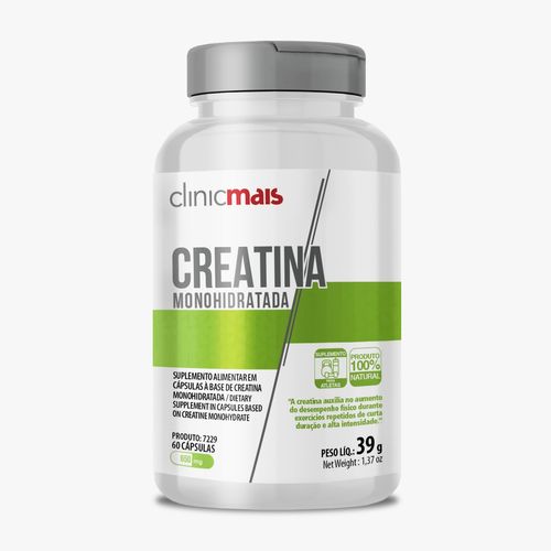 Creatina Monohidratada 650mg ClinicMais 60 Cápsulas Creatina Monohidratada 650mg ClinicMais 60 Cápsulas