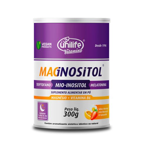 Magnositol Morango com Maracujá e Camomila Unilife 300g Magnositol Morango com Maracujá e Camomila Unilife 300g