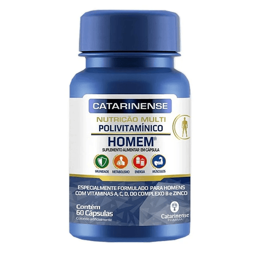 Polivitamínico Homem Catarinense 60 cápsulas Polivitamínico Homem Catarinense 60 cápsulas