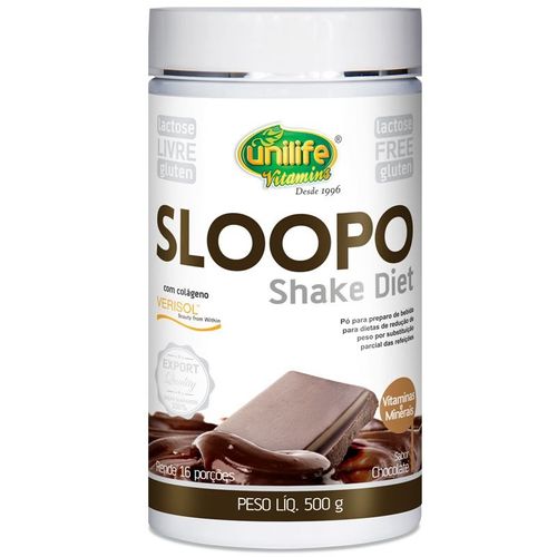 Sloopo Shake Diet com colageno 400g Sabor Chocolate Unilife