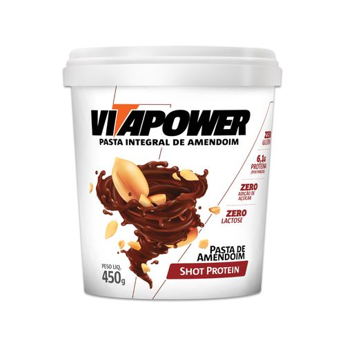 Pasta de Amendoim Vitapower Integral Shot Protein 450g Pasta de Amendoim Vitapower Integral Shot Protein 450g