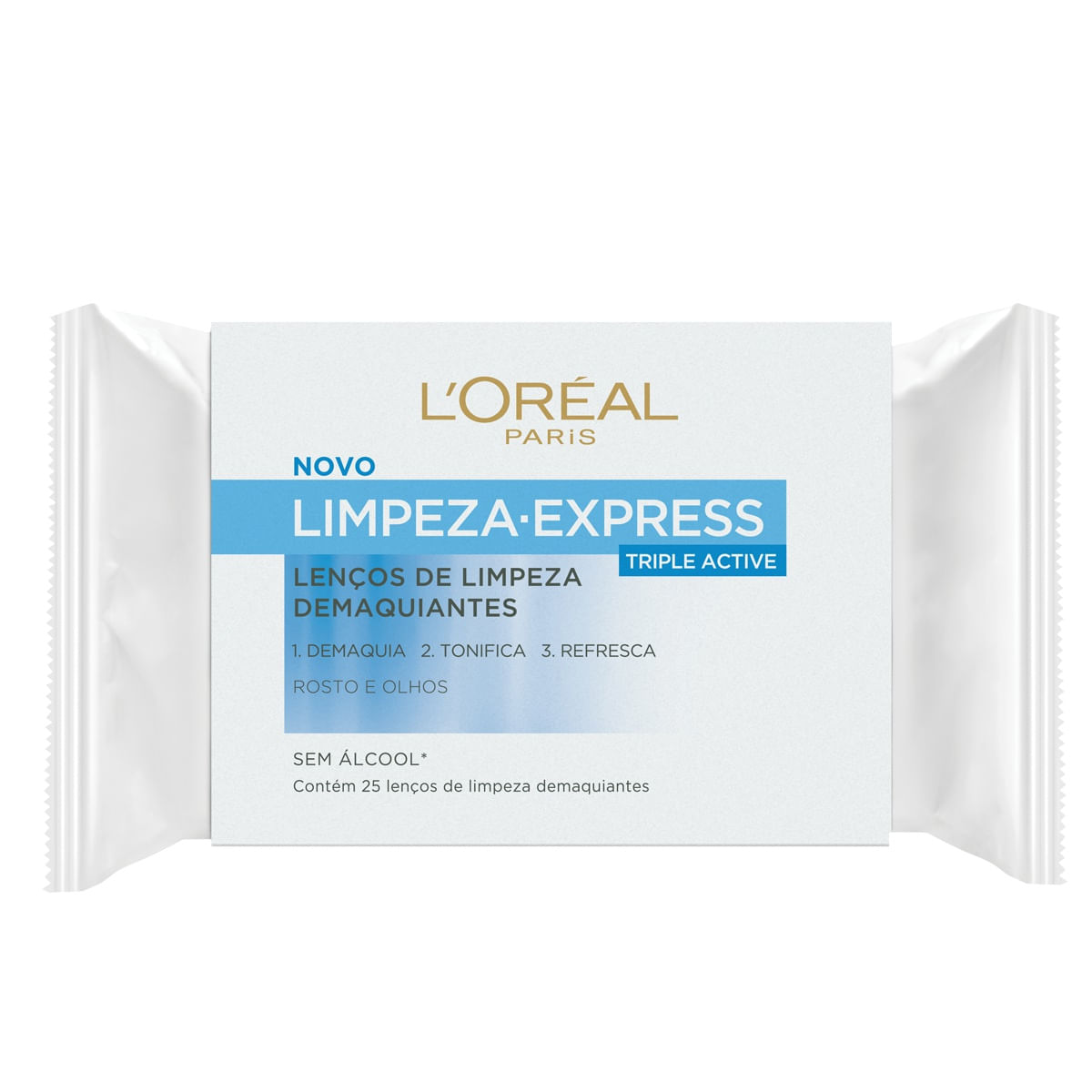Lenço Demaquilante L'Oréal Limpeza Express