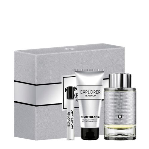 Kit Montblanc Explorer Platinum Masculino - Eau de Parfum 100ml + 7,5ml + Shower Gel 100ml