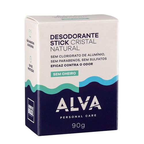 Alva Cristal Stick Stone Refil Vegano - Desodorante 90g 90g