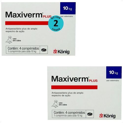 MAXIVERM PLUS 660MG COM 4 COMPRIMIDOS KONIG KIT COM 2 MAXIVERM PLUS 660MG COM 4 COMPRIMIDOS KONIG KIT COM 2