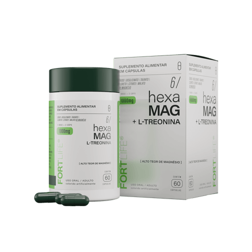 Hexa Mag + L-Treonina 60 Cápsulas Fortlife