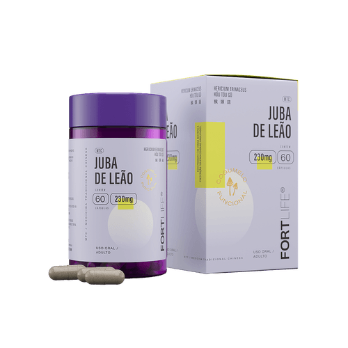 Juba de Leão 230mg 60 Cápsulas FortLife