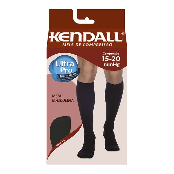 Meia 3/4 Kendall Média Compressão Masculino G Preto