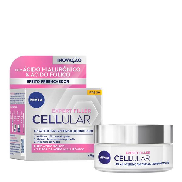 Creme Facial Antissinais Nivea Cellular Expert Filler FPS30 Dia 49g