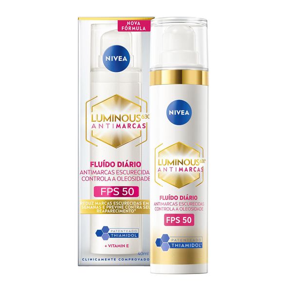 Fluido Facial Protetor Nivea Cellular Luminous 630t FPS50 40ml