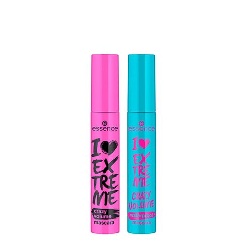Kit Máscaras de Cílios Essence Bestseller I Love Extreme Crazy Volume - 2 Produtos Kit Kit Máscaras de Cílios Essence Bestseller I Love Extreme Crazy Volume - 2 Produtos Kit