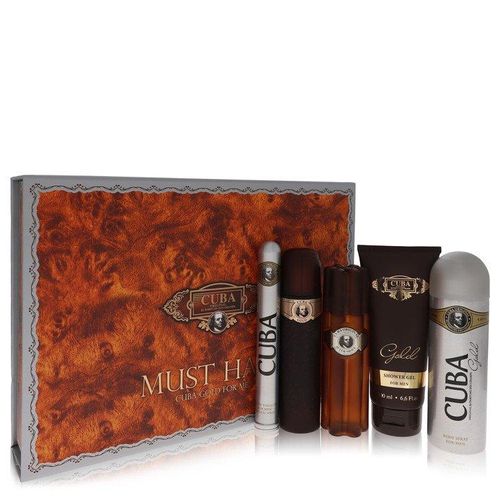 CX.PRES. ML Eau Toil.100 ML PósBarba ML Desodorante Corp.198 ML Gel de Banho+ 37 ML EDT Masculino Fragluxe Cuba Gold Col. CX.PRES. ML Eau Toil.100 ML PósBarba ML Desodorante Corp.198