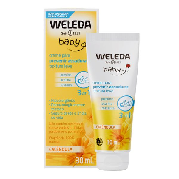 Creme para Assaduras Weleda BabyCreme Calêndula 30ml