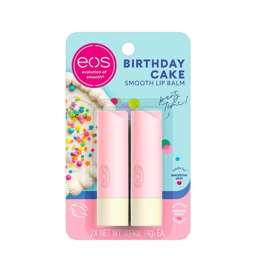 Kit EOS Smooth Lip Balm Birthday Cake - Hidratante Labial 2x4g NULO