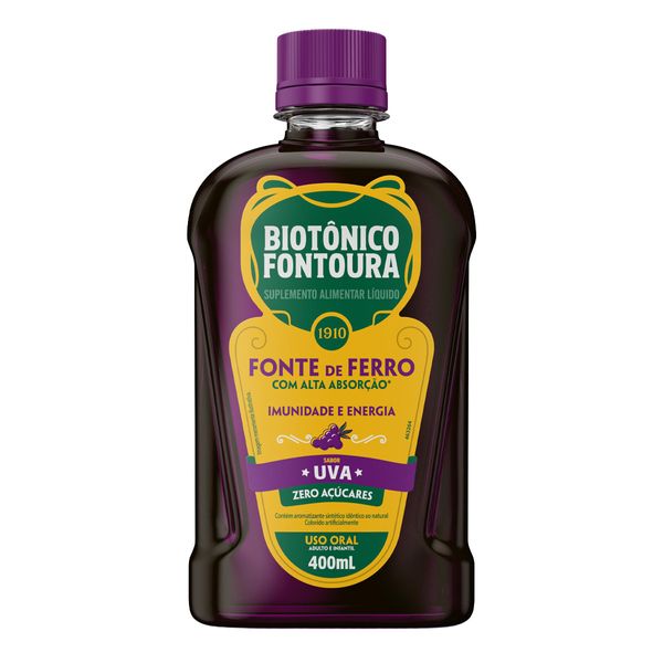 Suplemento de Ferro Biotônico Fontoura Sabor Uva 400ml