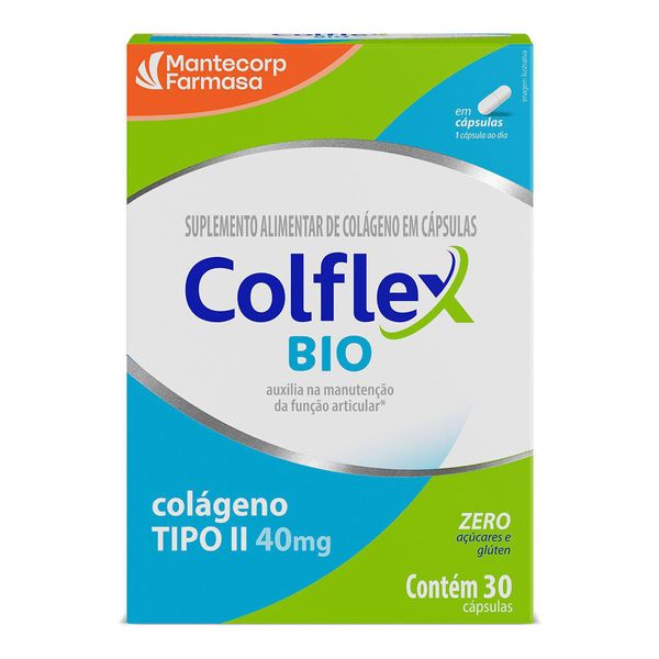Colágeno Não Hidrolisado Colflex Bio Tipo II 30 Cápsulas