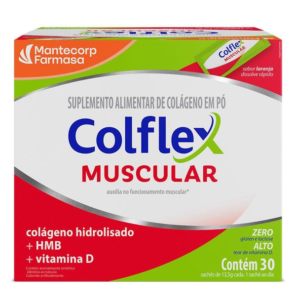 Colágeno Colflex Muscular Sabor Laranja 30 Sachês