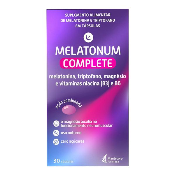 Suplemento Alimentar Melatonum Complete Mantecorp Farmasa 30 Cápsulas