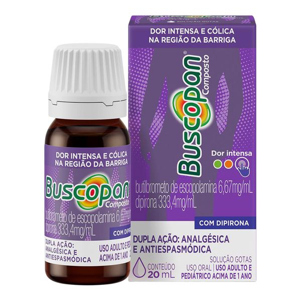 Analgésico e Antiespasmódico Buscopan Composto 6,67mg/ml 20ml Solução Gotas