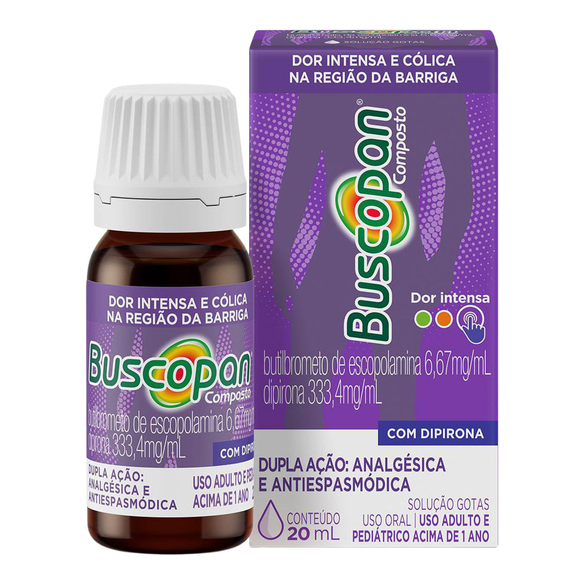 Analgésico e Antiespasmódico Buscopan Composto 6,67mg/ml 20ml Solução Gotas