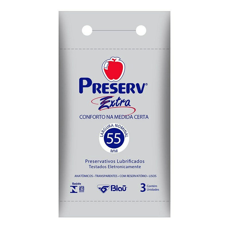 Preservativo Preserv Extra com 3 Unidades
