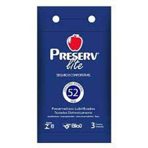 Preservativo Preserv Lite com 3 Unidades Preservativo Preserv Lite com 3 Unidades