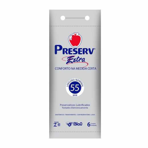 Preservativo Preserv Extra com 6 Unidades,