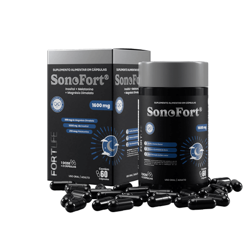 Sonofort Inositol + Melatonina + Magnésio Dimalato 1600mg com 60 Cápsulas FortLife