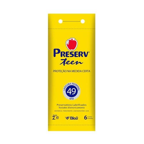 Preservativo Preserv Teen com 6 Unidades Preservativo Preserv Teen com 6 Unidades