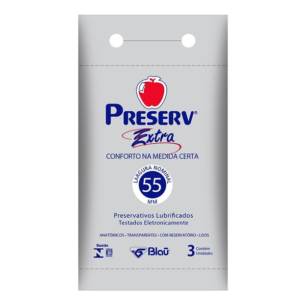 MULTI-Camisinha Preserv Extra com 3 unidades