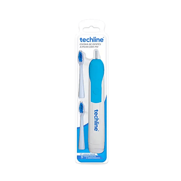 Escova Dental Elétrica Adulto Azul Techline