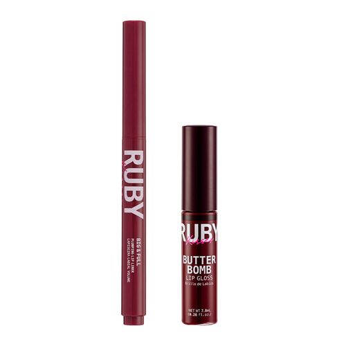 Butter Bomb Gloss Savage + Lapiseira Labial Volume Big & Full Red Wine - Ruby Kisses Butter Bomb Gloss Savage + Lapiseira Labial Volume Big & Full Red Wine - Ruby Kisses
