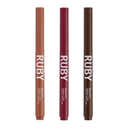 Lapiseira Labial Volume Big & Full 3 unid Nude Beige, Red Wine, Warm Brown - Ruby Kisses Lapiseira Labial Volume Big & Full 3 unid Nude Beige, Red Wine, Warm Brown - Ruby Kisses