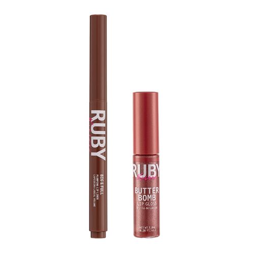 Butter Bomb Gloss PillowTalk + Lapiseira Labial Volume Big & Full Nude - Ruby Kisses Nude Butter Bomb Gloss PillowTalk + Lapiseira Labial Volume Big & Full Nude - Ruby Kisses Nude