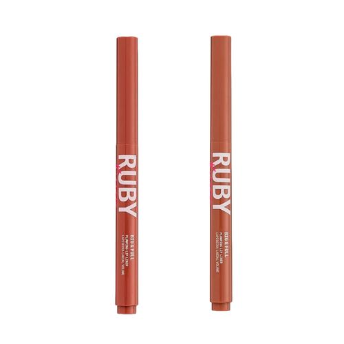 Lapiseira Labial Volume Big & Full 2 unid Nude Beige e Nude Pink - Ruby Kisses
