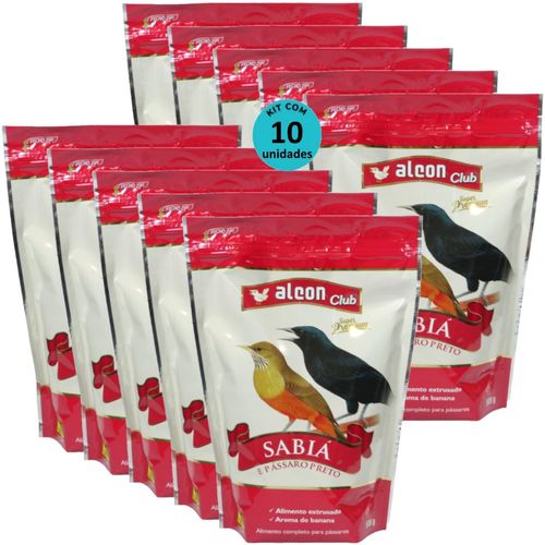 ALCON CLUB SABIÁ E PÁSSARO PRETO SUPER PREMIUM 500G KIT COM 10 ALCON CLUB SABIÁ E PÁSSARO PRETO SUPER PREMIUM 500G KIT COM 10