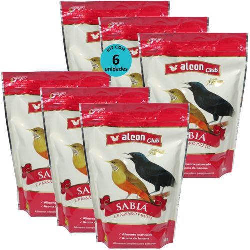 ALCON CLUB SABIÁ E PÁSSARO PRETO SUPER PREMIUM 500G KIT COM 6 ALCON CLUB SABIÁ E PÁSSARO PRETO SUPER PREMIUM 500G KIT COM 6
