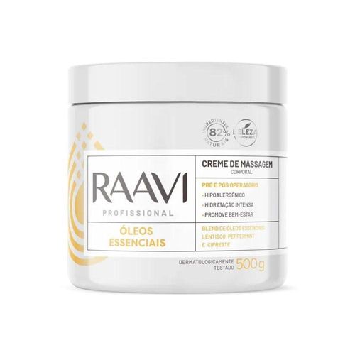 Raavi Creme de Massagem Oleos Essenciais 500 g Raavi Creme de Massagem Oleos Essenciais 500 g