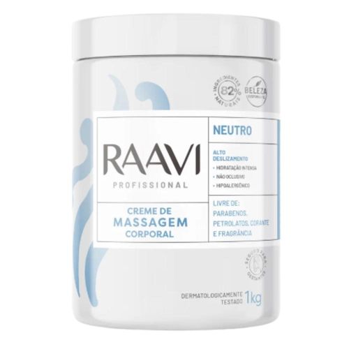 Raavi Creme de Massagem Corporal Neutro 1000 g Raavi Creme de Massagem Corporal Neutro 1000 g