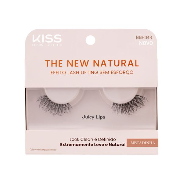 Cílios Postiços The New Natural Metadinha Juice Lips - Kiss New York Juice Lips Preto