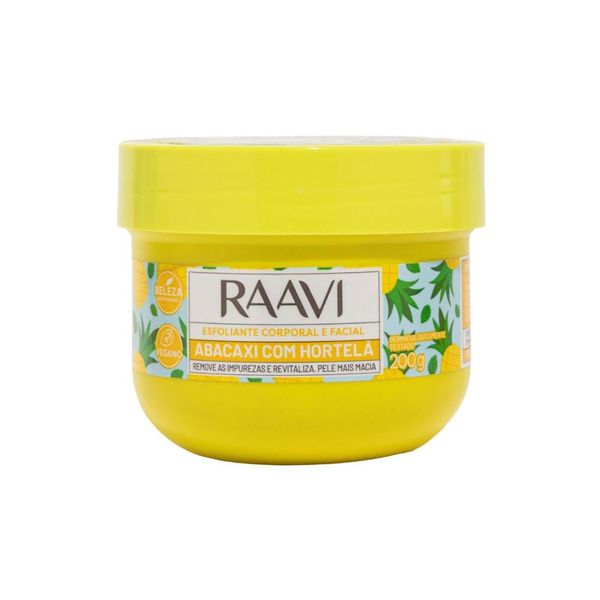 Creme Esfoliante Raavi Abacaxi Hortelã Corporal 200g